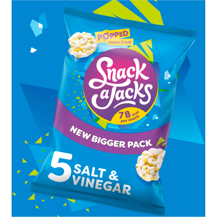 Snack a Jacks Rice Cakes Salt And Vinegar Multipack 6  x 5 Bags - Image 2