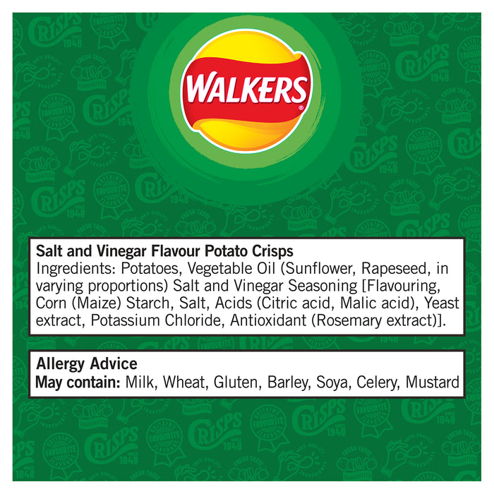 Walkers Crisps Salt And Vinegar Sharing Multipack 180 Bags x 25g - Image 7