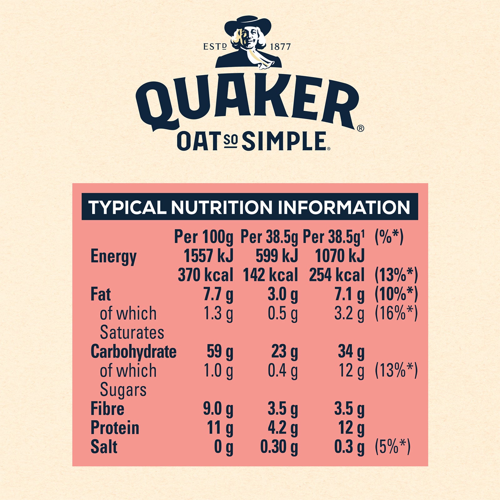 Quaker Oats Porridge So Simple Original Big Bowl Sachets 48 x 38.5g - Image 5