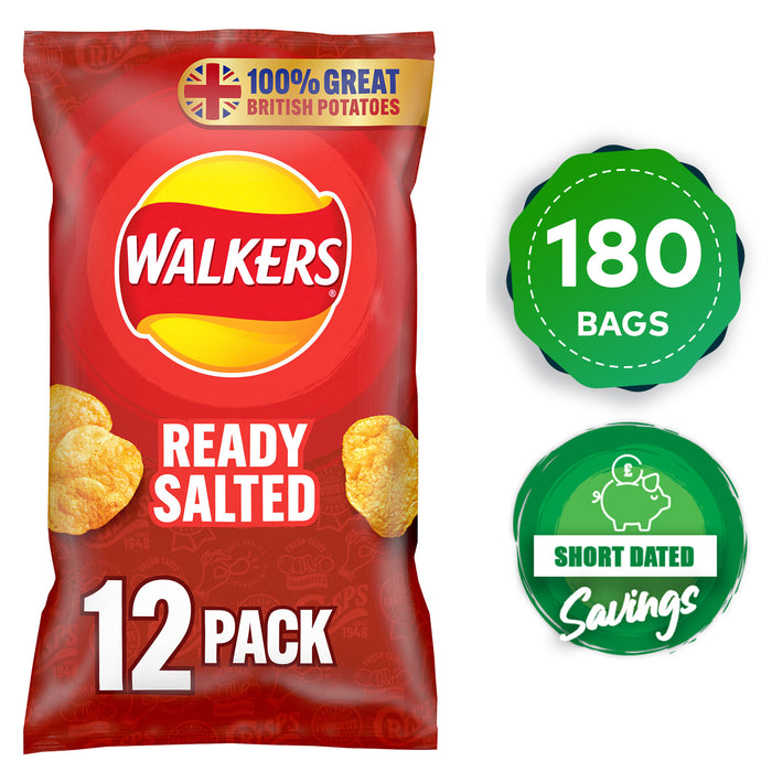 Walkers Crisps Ready Salted Multipack Sharing Snack 180 Bags x 25g - Image 10