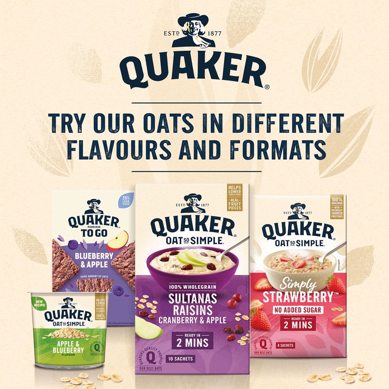 Quaker Oats Porridge Apple Blueberry 60 x 36g Sachets - Image 5