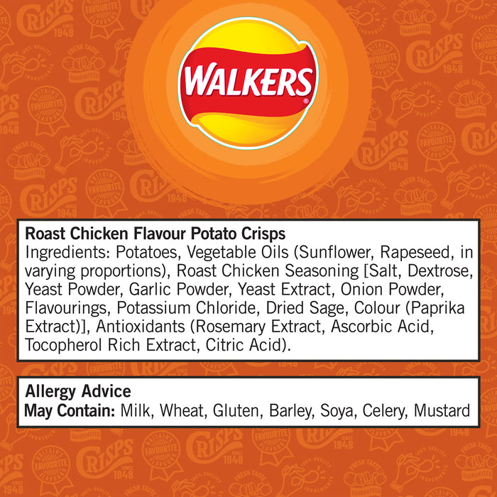 Walkers Crisps Roast Chicken Multipack Sharing Snack Bundle 108 x 25g - Image 3