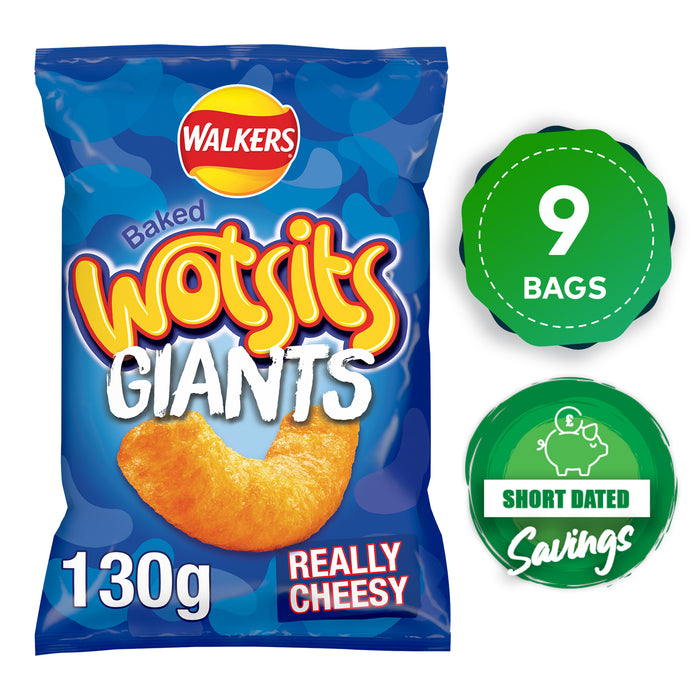 Walkers Crisps Wotsits Baked Snacks Giants Really Cheesy  9 x 130g - Image 10