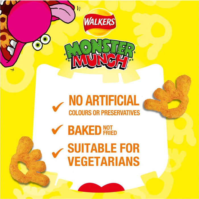 Walkers Crisps Monster Munch Roast Beef Sharing Bag Snacks 12 Pack of x 98g - Image 5