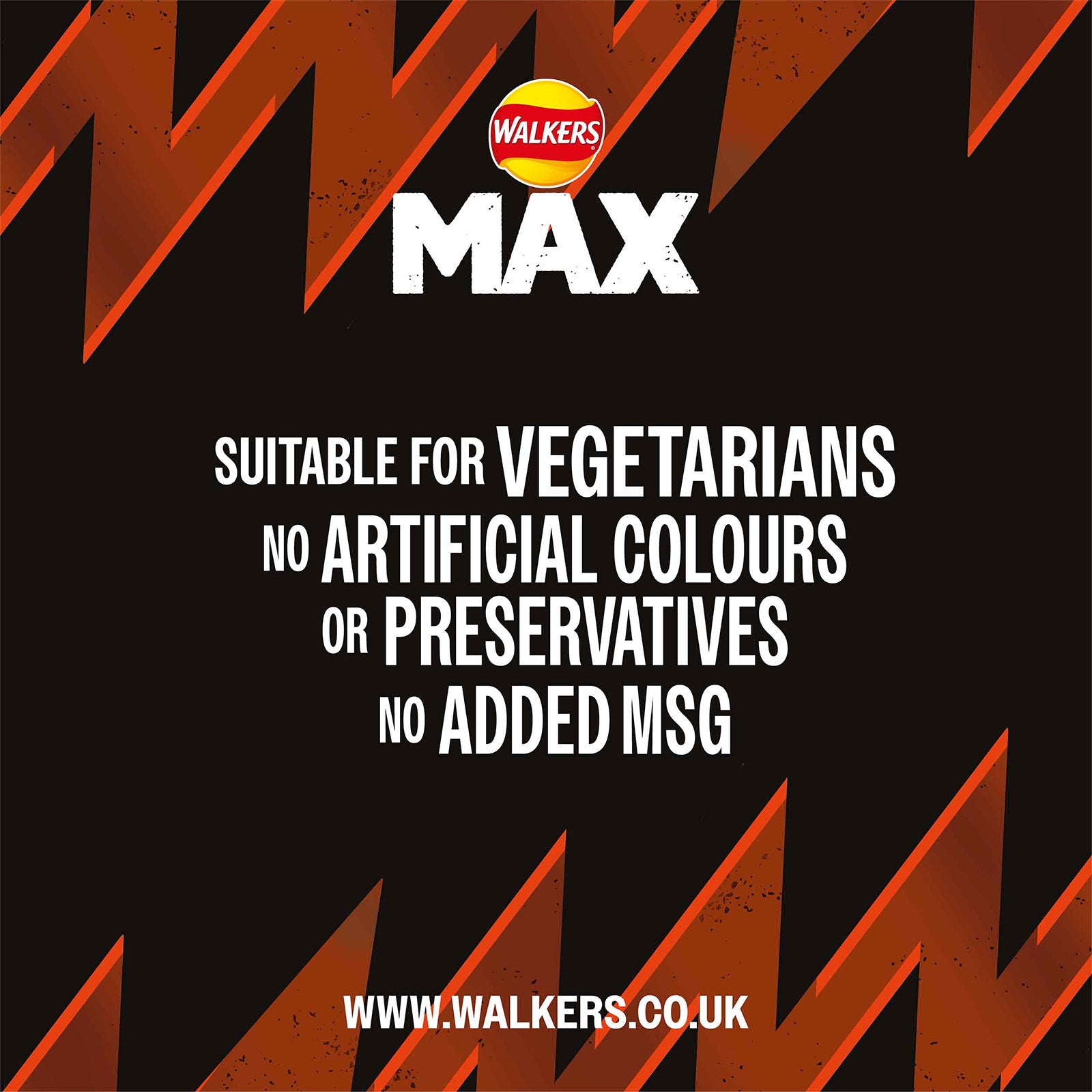 Walkers Max Crisps Sizzling Flame Grilled Steak Flavour 24 x 50g - Image 2