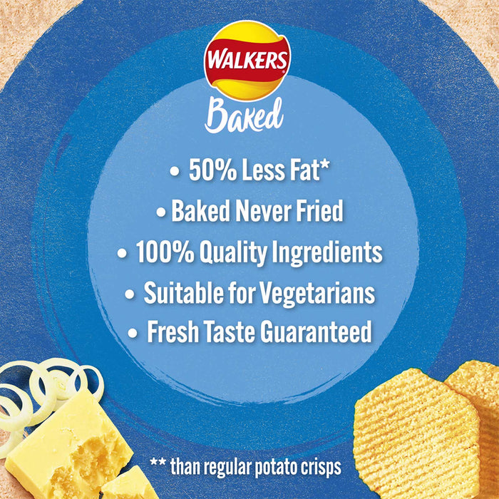 Walkers Baked Crisps Cheese & Onion Snack Sharing Lunch 32 x 37.5g - Image 5