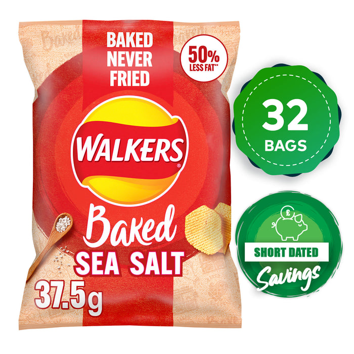 Walkers Crisps Baked Ready Salted Multipack Sharing Snack 32 x 37.5g - Image 10