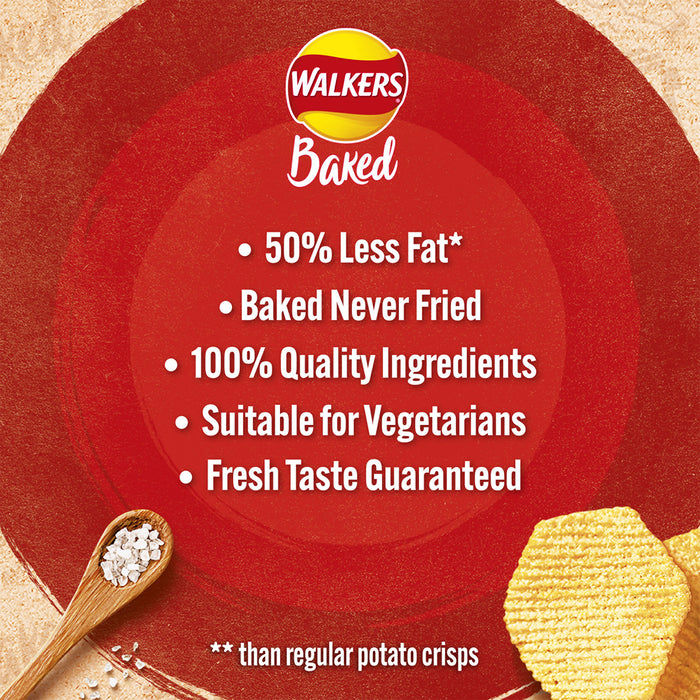Walkers Crisps Baked Ready Salted Multipack Sharing Snack 32 x 37.5g - Image 5