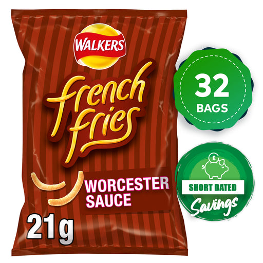 Walkers French Fries Worcester Sauce Snacks 32 x 21g - Image 1
