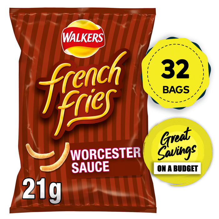 Walkers Crisp French Fries Worcester Sauce Snacks 32 x 21g - Image 3