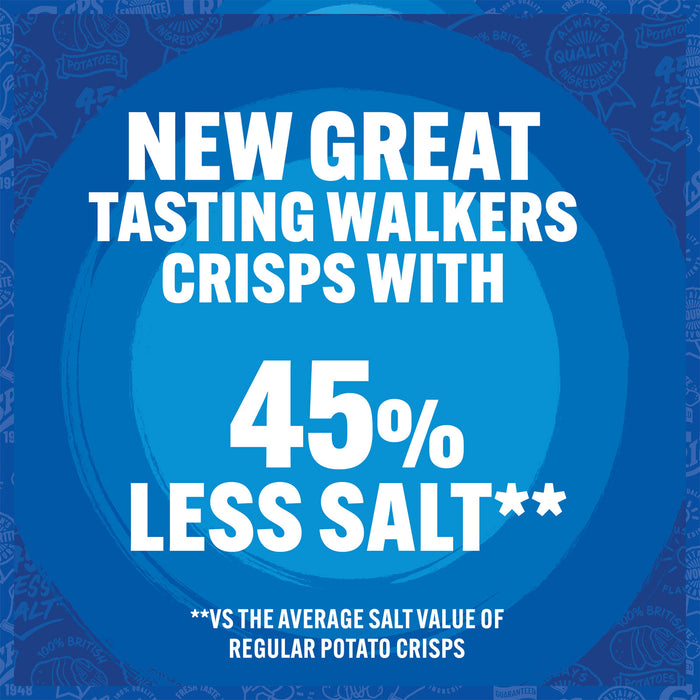 Walkers Mild Cheese Onion Less Salt Crisps Snacks Sharing Bundle 32 pack x 45g - Image 6