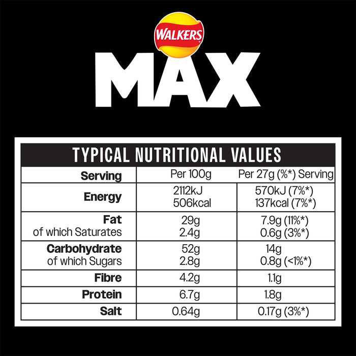 Walkers Crisps Max Strong Spicy Prawn Cocktail Multipack Bundle 72 x 27g - Image 3