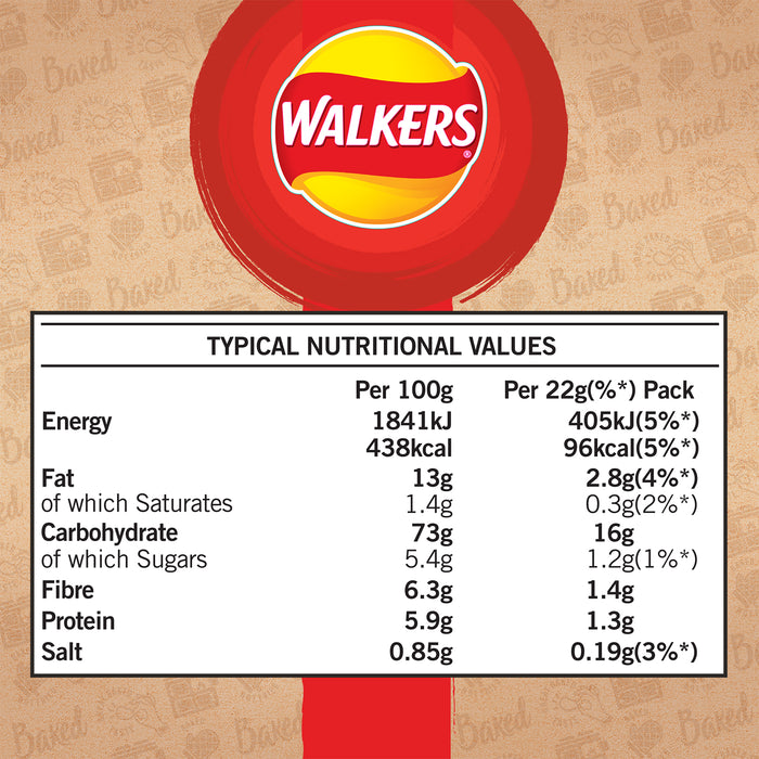 Walkers Crisps Oven Baked Sea Salt Flavour Sharing Snacks 108 Bags - Image 8