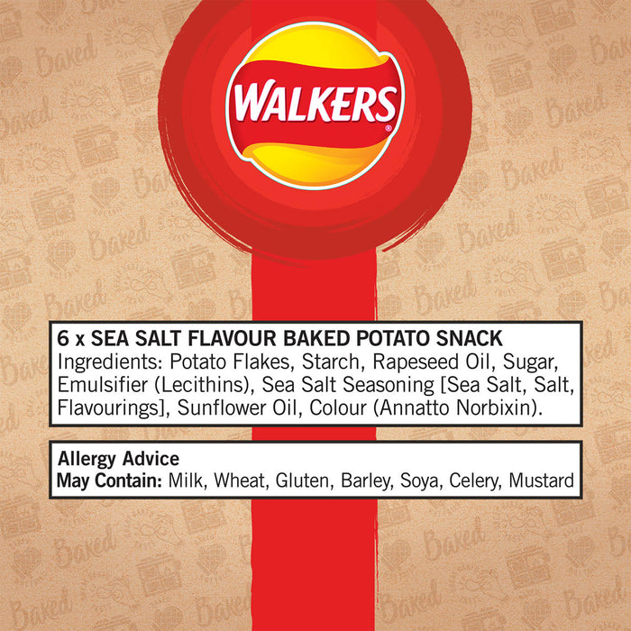 Walkers Crisps Oven Baked Sea Salt Flavour Sharing Snacks 108 Bags - Image 9