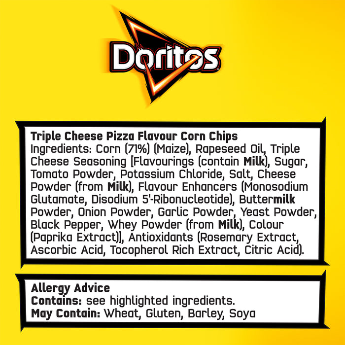 Doritos Tortilla Chips Triple Cheese Pizza Sharing Snack 12Bag x180g - Image 8