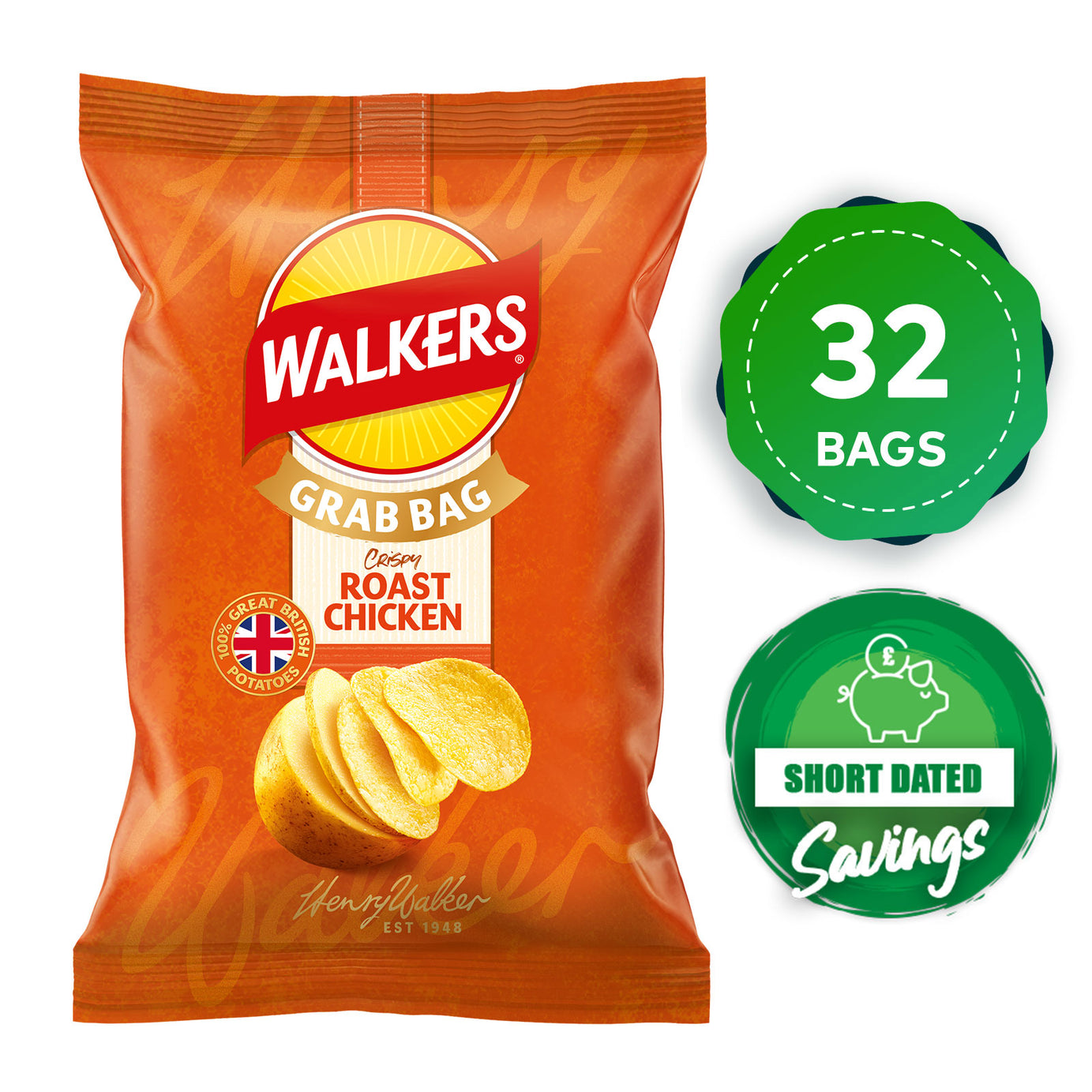 Walkers Roast Chicken Grab Bag Crisps 32 x 45g - Image 10