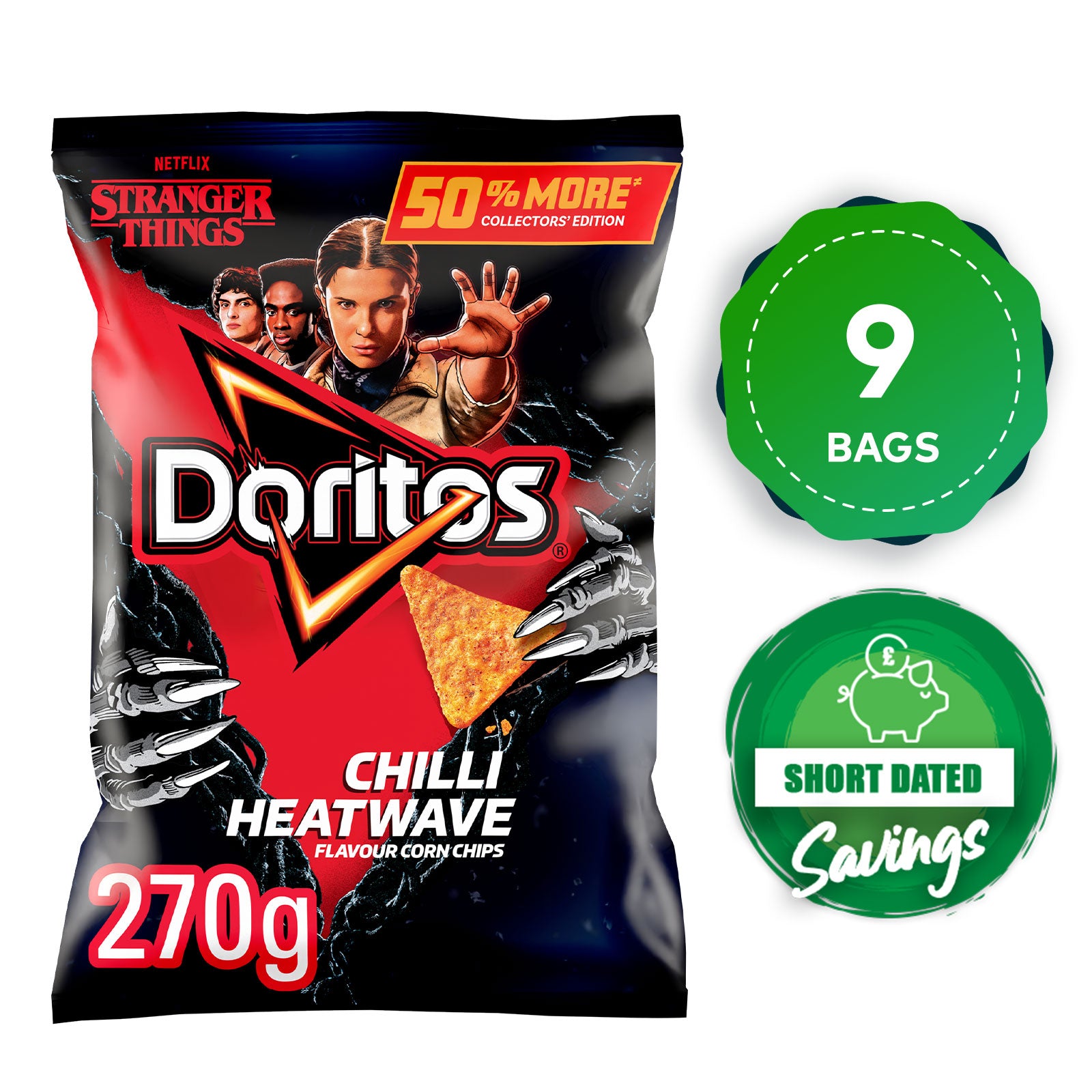 Doritos Tortilla Stranger Things Chilli Heatwave Limited Edition Crisps 9 x 270g - Image 10