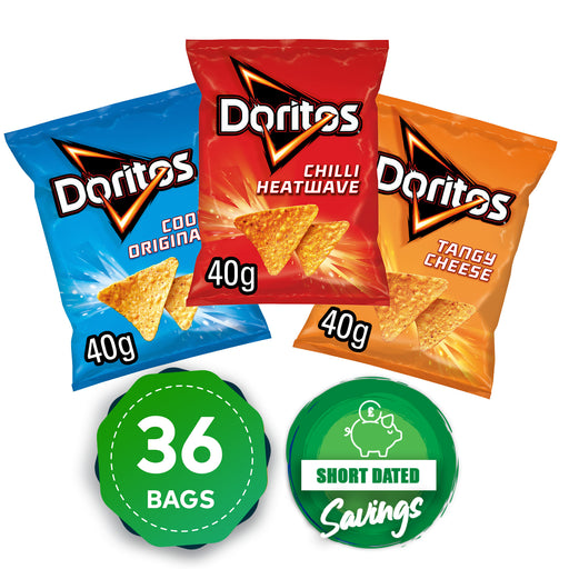 Doritos Tortilla Chips Tangy Cheese Chilli Heatwave Bundle 36 x 40g - Image 1