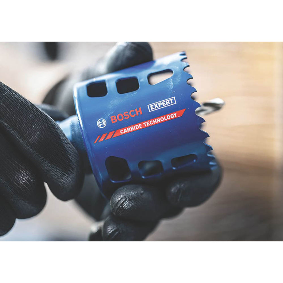 Bosch Carbide Holesaw Drill Bit 105 mm For Wood Metal Brick Soft Tiles Plastics - Image 2