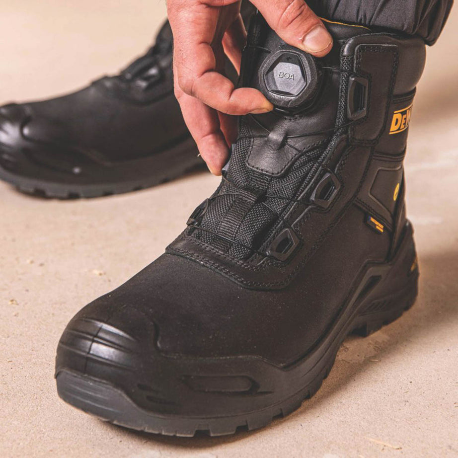 DeWalt Safety Boots Mens Wide Fit Black Leather Waterproof Composite Toe Size 9 - Image 4