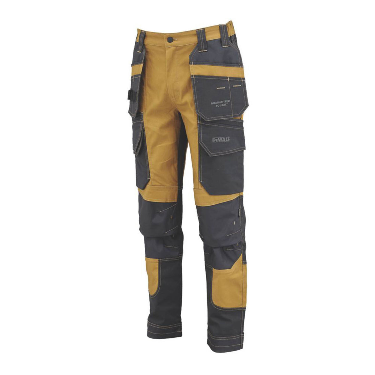 DeWalt Work Trousers Mens Regular Fit Brown Gray Multi Pockets Cargo 34W 31L - Image 1