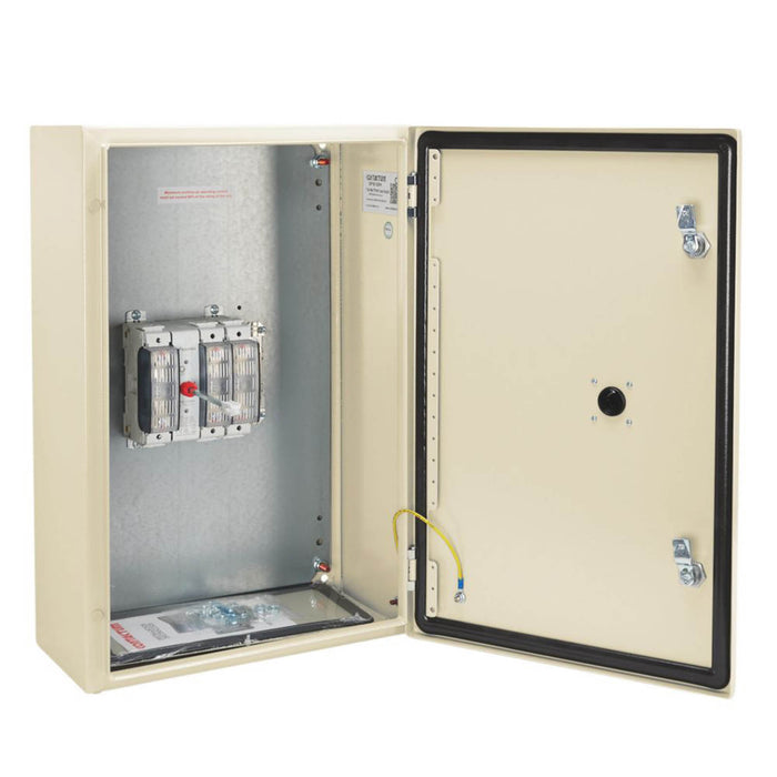 Contactum Fused Disconnect Switch Enclosed Box Panel Lockable 125A 3 Phase - Image 2