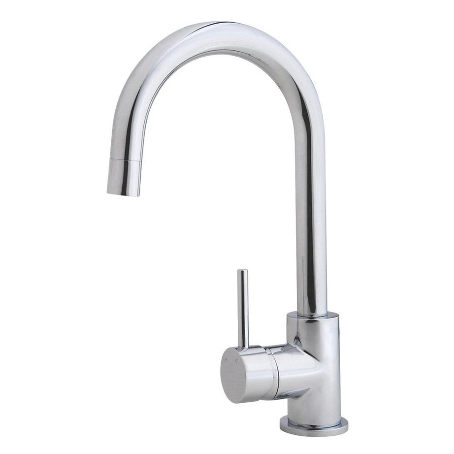 Swirl Kitchen Sink Tap Mono Mixer Single Side Lever Brass Ceramic Disc Faucet - Image 1