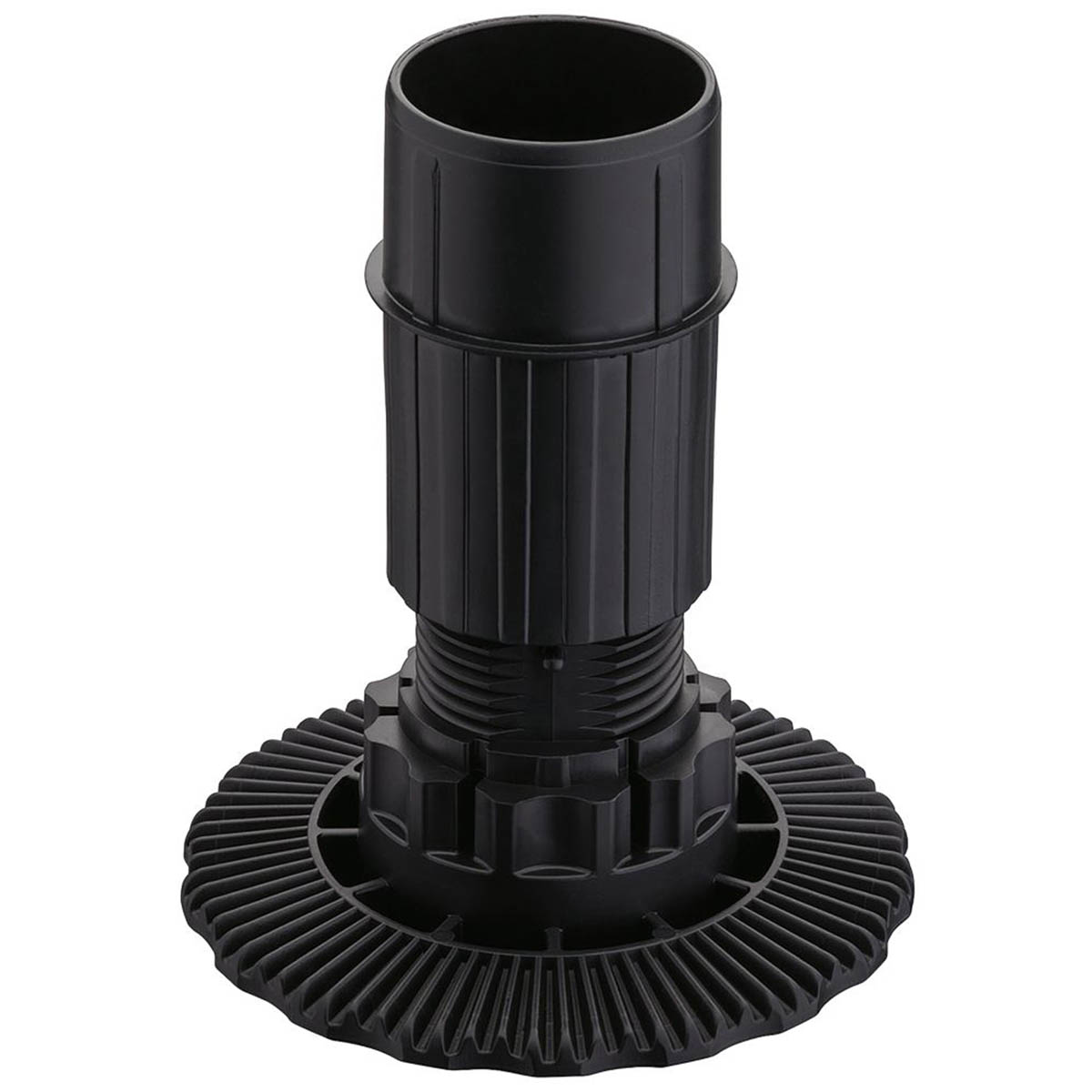 Hafele Cabinet Plinth Feet Plastic Resin Black Adjustable Height 150mm 20 Pack - Image 1