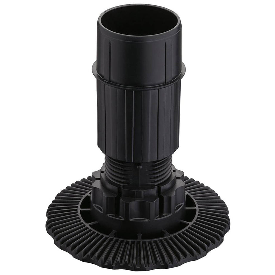 Hafele Cabinet Plinth Feet Plastic Resin Black Adjustable Height 150mm 20 Pack - Image 1