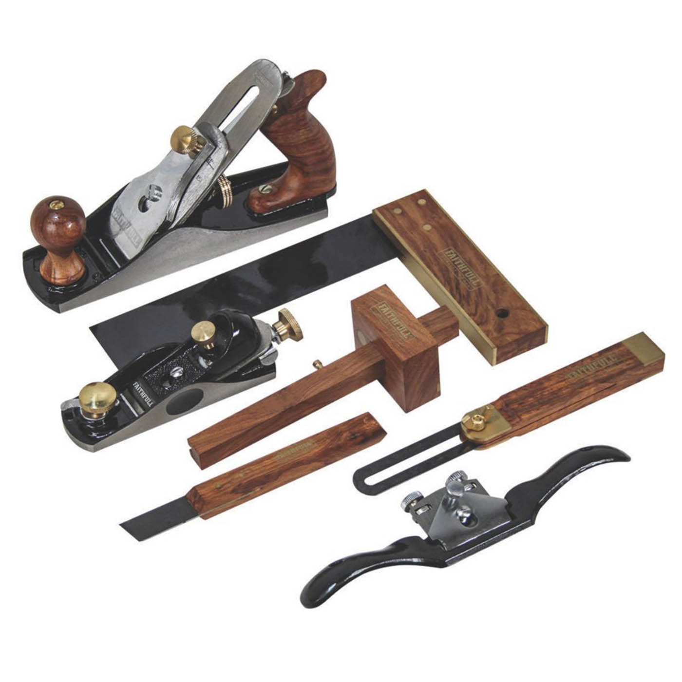 Faithfull  Carpenters Woodworking Plane & Tools 7 Piece Set - Image 1
