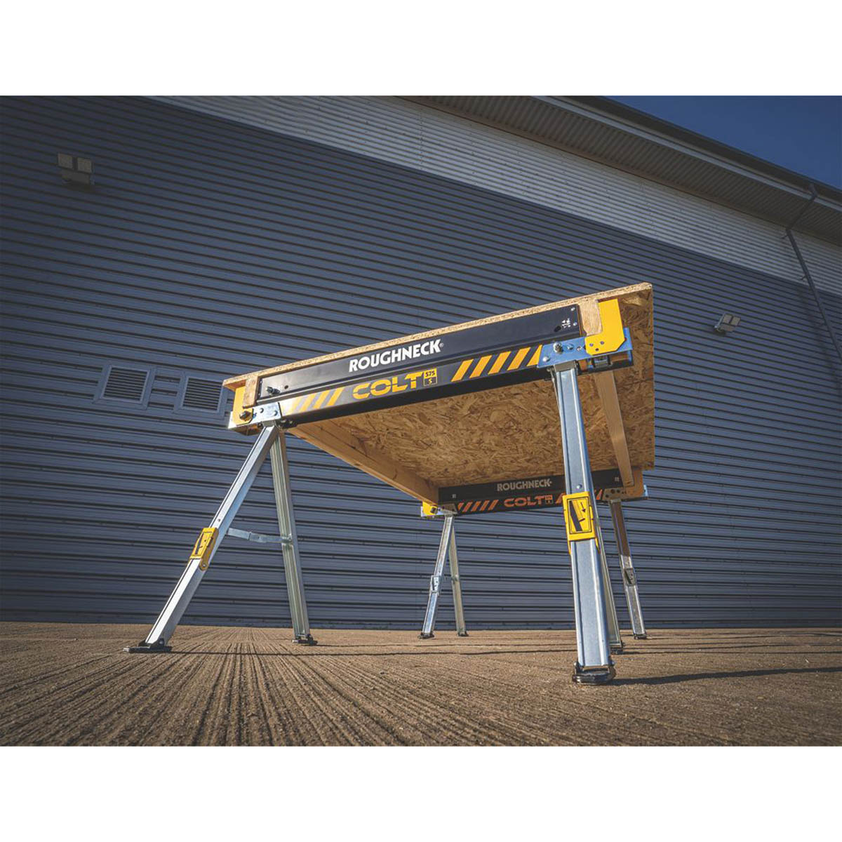 Roughneck Sawhorse Carbon Steel Anti-Slip Surface Heavy Duty Powder Coated 915mm - Image 4