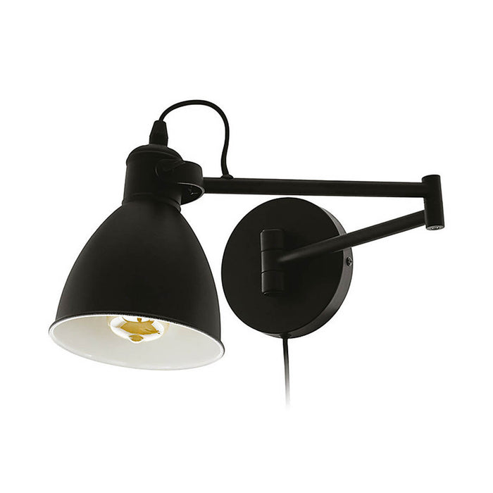 Indoor Wall Light Black Pivoting Adjustable Arm Modern Vintage Industrial - Image 1