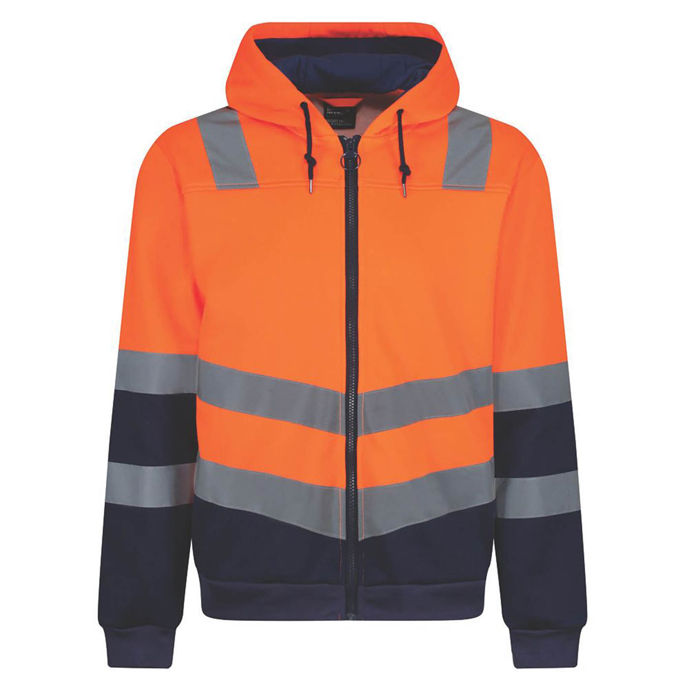 Regatta Work Hi-Vis Hoodie Mens Orange Hooded Reflective X Large 49in Chest - Image 1