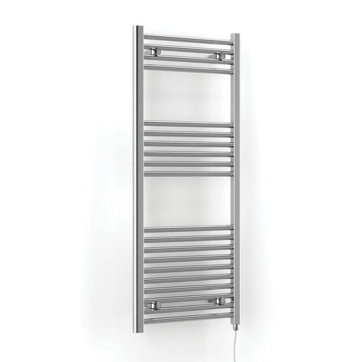 Electric Towel Rail Heated Warmer Bathroom Radiator Tubular Chrome Plated 300W - Image 1