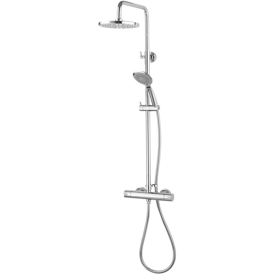 Aqualisa Mixer Shower Thermostatic 3 Spray Pattern Chrome Round Adjustable - Image 1