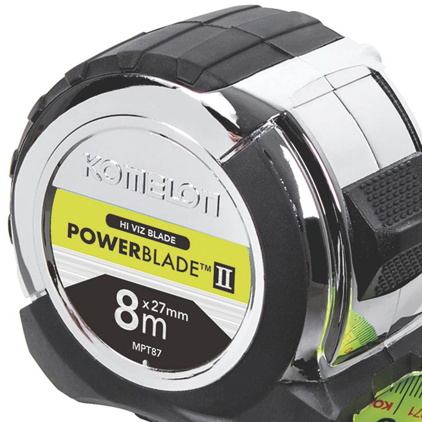 Komelon Tape Measure 8m Metric Only Class 2 Magnetic Hook Ergonomic Compact - Image 2