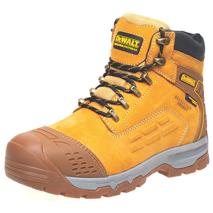 DeWalt Safety Boots Mens Honey Leather Waterproof Work Shoes Steel Toe Size 11 - Image 1