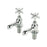 Bath Twin Taps Pillar Chrome Brass Traditional Bathroom Hot And Cold Full Turn - Image 1