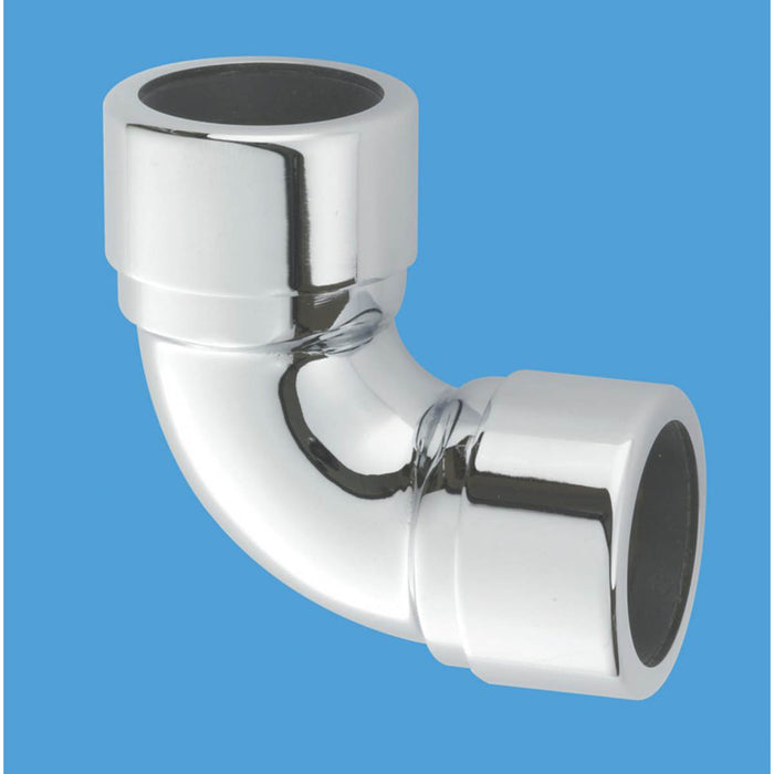 McAlpine 35A-CB Compression Bend 90° 35mm Chrome Plated Brass - Image 2