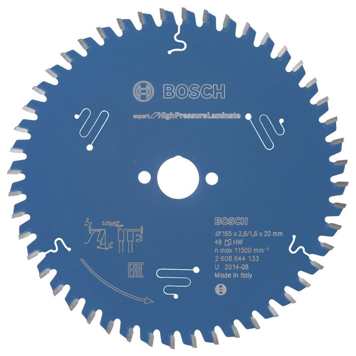 Bosch Circular Saw Blade Expert 165x20mm 48 Teeth For High Pressure Laminate - Image 2