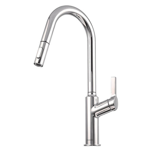 Kitchen Sink Mixer Tap Pull-Out Spout Single Lever Chrome Contemporary Faucet - Image 1