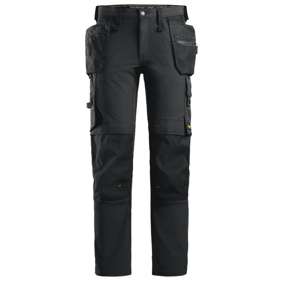 Snickers Work Trousers 16 Pockets Black 6271 Full Stretch Slim Fit 33" W 32" L - Image 1