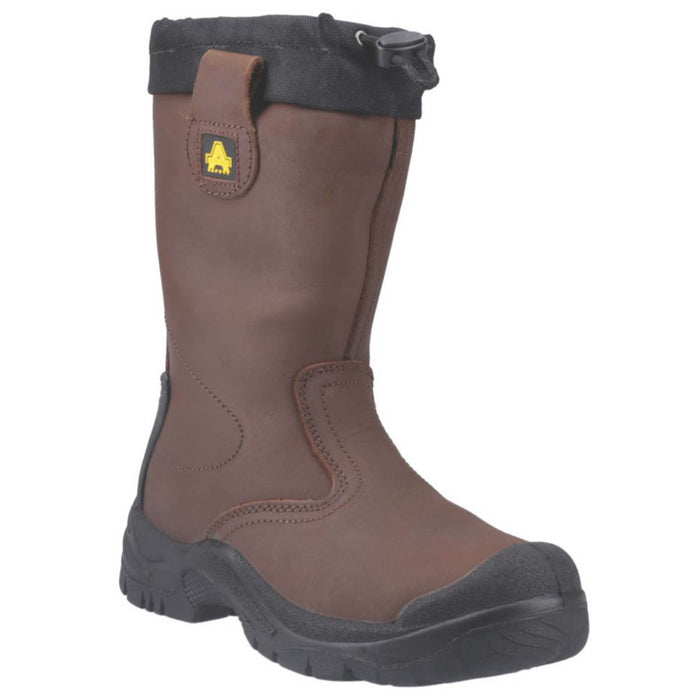 Amblers FS245 Antistatic Size 6  Brown Waterproof Steel Toe Cap Safety Rigger Boots - Image 2