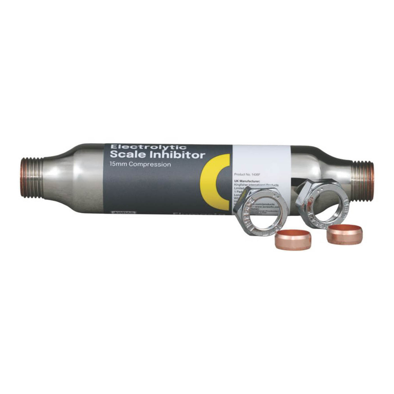 Flomasta Scale Inhibitor Electrolytic Compression Connection Whole House 15mm - Image 2