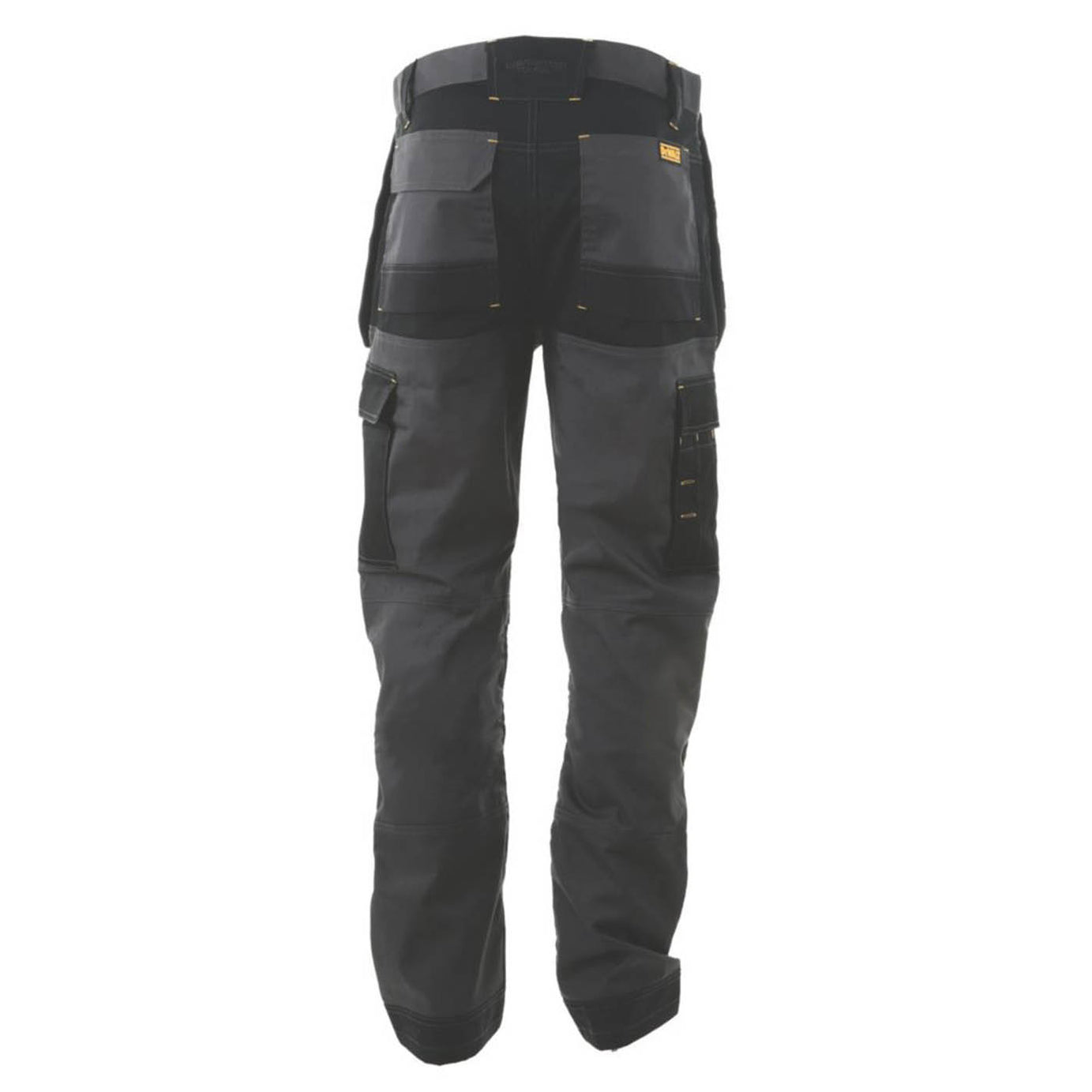 DeWalt Work Trousers Mens Slim Fit Grey Black Multi Pocket Cargo 32"W 33"L - Image 2