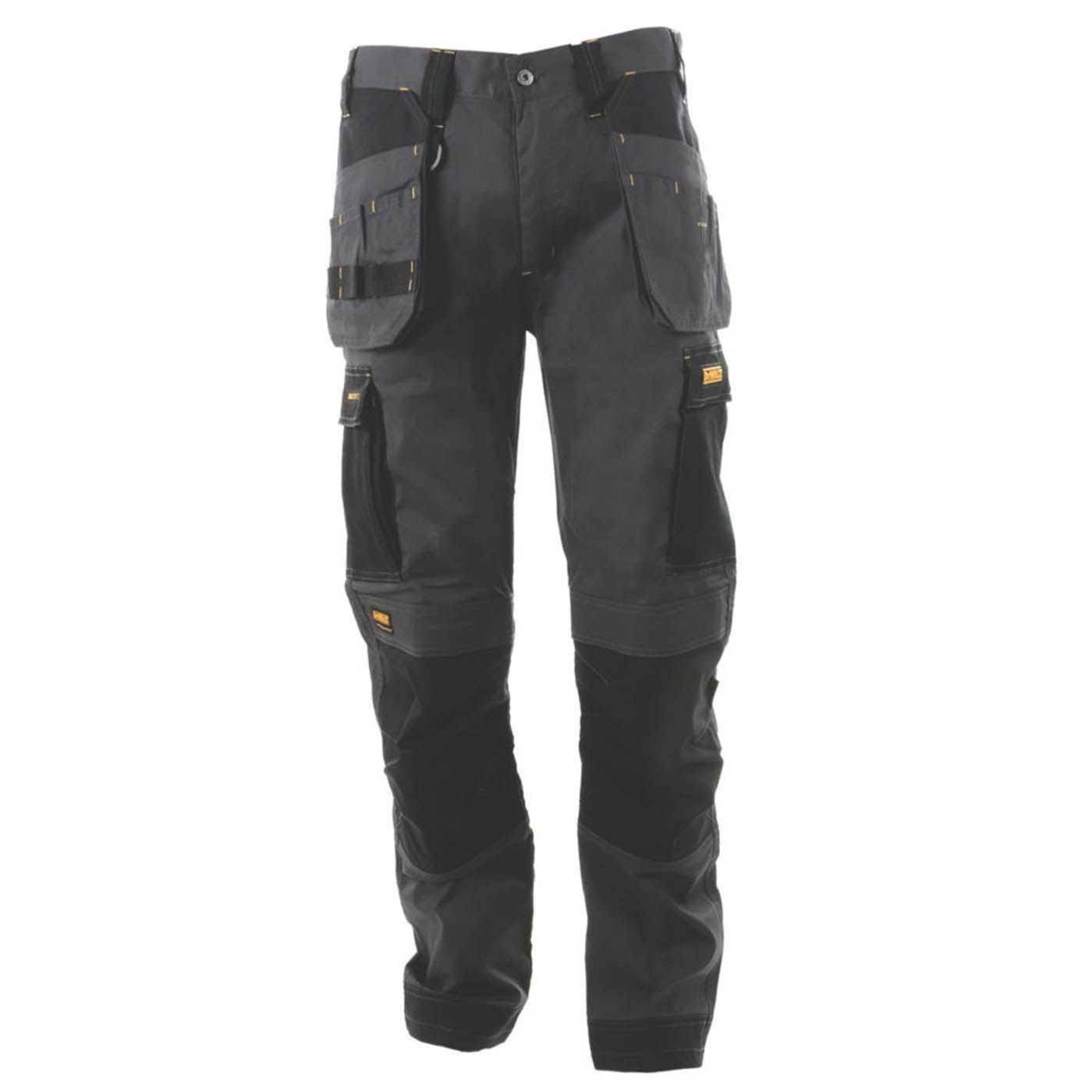 DeWalt Work Trousers Mens Slim Fit Grey Black Multi Pocket Cargo 32"W 33"L - Image 6