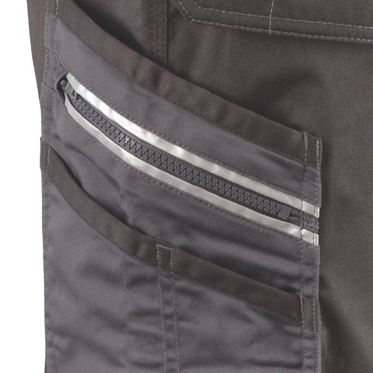 Site Work Trousers Mens Regular Fit Grey Black Stretch Multi Pockets 34"W 32"L - Image 6