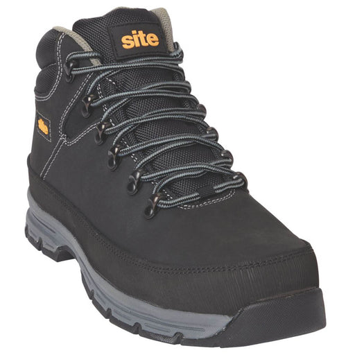 Site Safety Boots Steel Toe Cap Black Standard Fit Comfortable Size 7 - Image 1