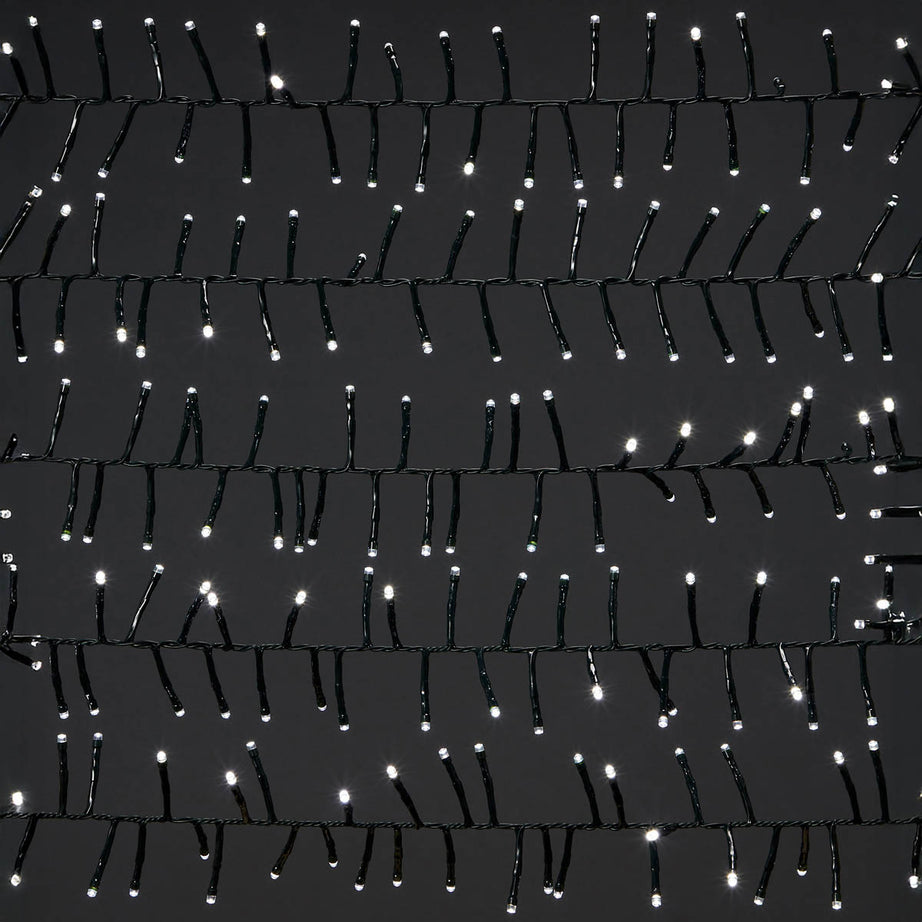 LED Christmas String Lights 2000 Ice White Cluster Timer Indoor Outdoor Home - Image 4