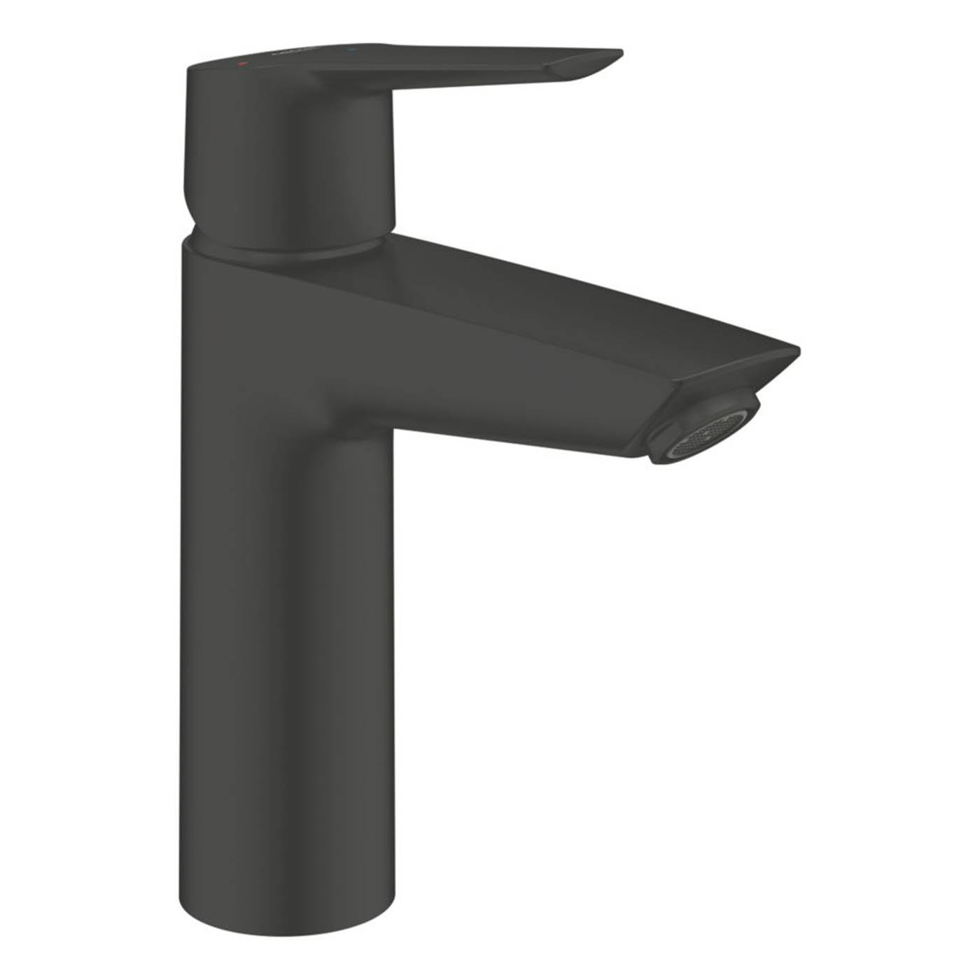 Grohe Basin Mixer Tap Quickfix Matt Black 192mm Single Lever With Clicker Waste - Image 1